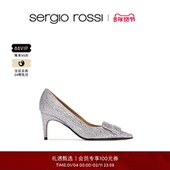 Rossi SR女鞋 SR1系列银色高跟鞋 Sergio 婚鞋