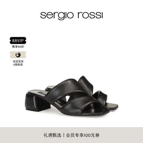 女鞋SergioRossi方头高跟鞋