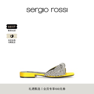 Rossi 拖鞋 SR女鞋 EVANGELIE系列钻饰方头凉鞋 Sergio