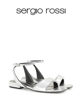 Sergio Rossi/SR女鞋SR SPONGY系列方头平底凉鞋