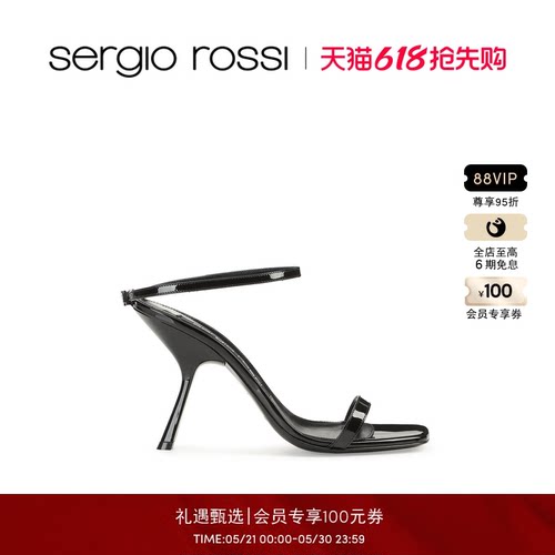 Sergio Rossi/SR女鞋SR BELLA系列一字带高跟凉鞋高跟鞋