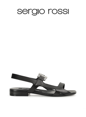 Sergio RossiSergio Rossi/SR女鞋SR TWENTY BUCKLE系列平底凉鞋