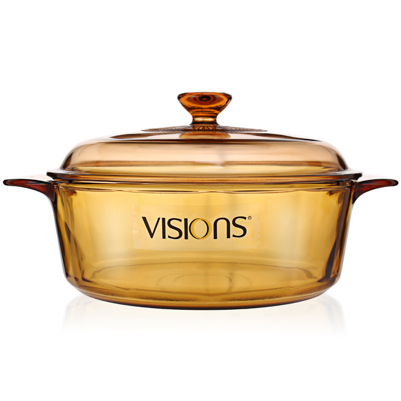 正品美国康宁晶彩树影汤锅透明锅