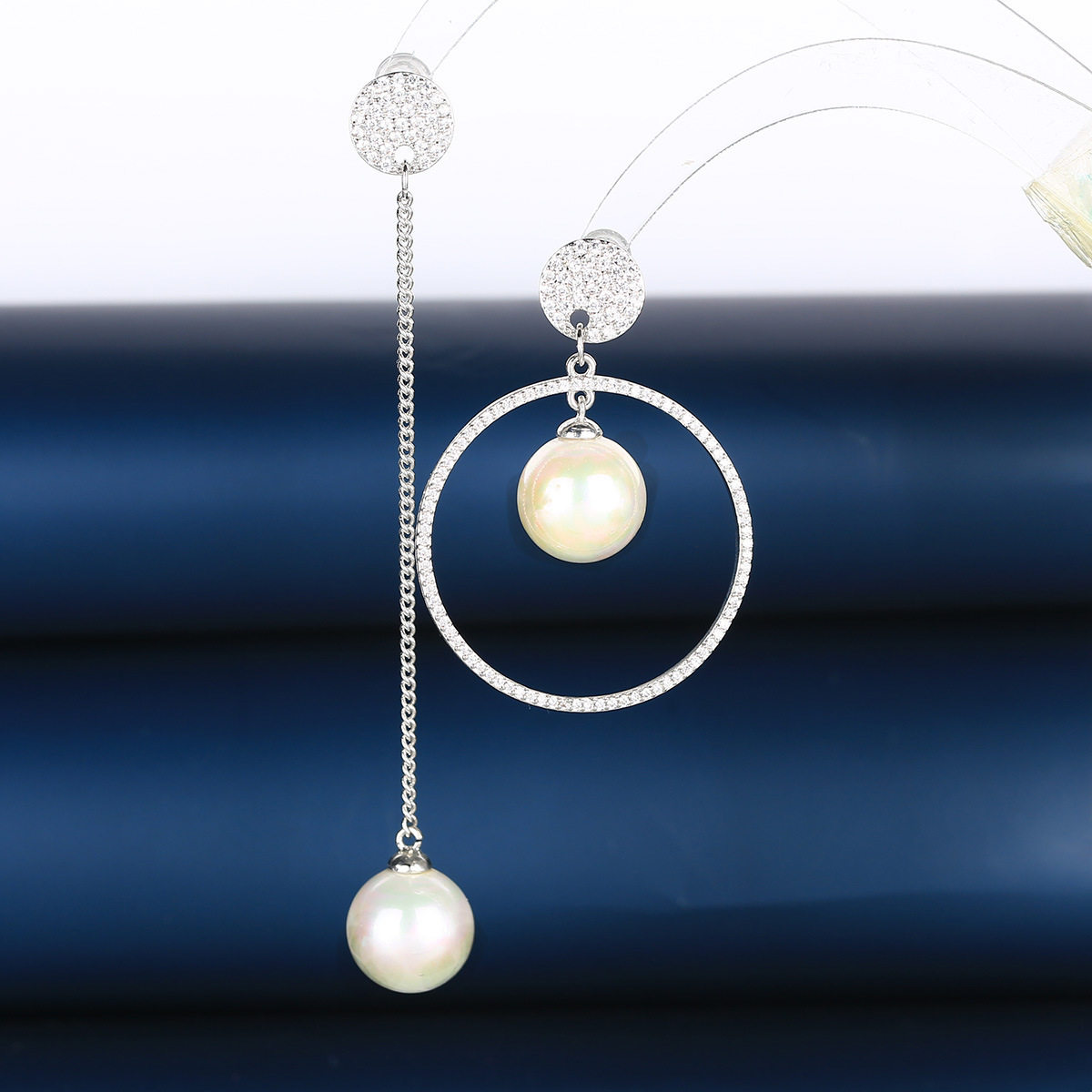 欧蒂娜圆形珍珠耳饰2025新款长款流苏耳坠微镶锆石轻奢百搭高级感,饰品/流行首饰/时尚饰品新,耳钉,淘宝优惠券,粉丝福利购,淘宝优惠卷