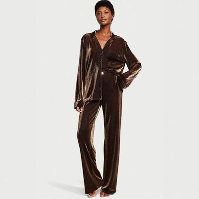 VS维多利亚风女欧美闪光秋冬睡衣