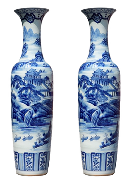 陶瓷手绘百鸟朝凤酒店落地大花瓶