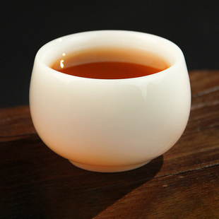景德镇冰种羊脂玉瓷主人杯茶杯高端礼盒包装送礼首选白润透光