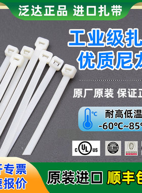 泛达PLT2.5S-M进口正品 白色尼龙 4.8*249mm 耐温-60~85°