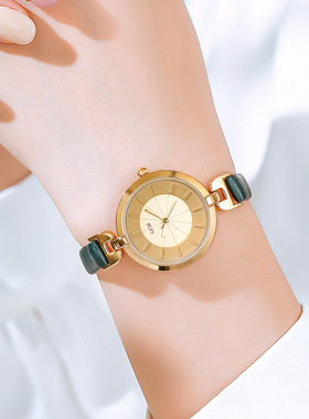 GEDI新款时尚款防水女手表时尚复古大表盘细带休闲表