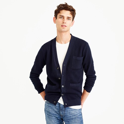 j.crew开司米羊绒棉针织衫开衫