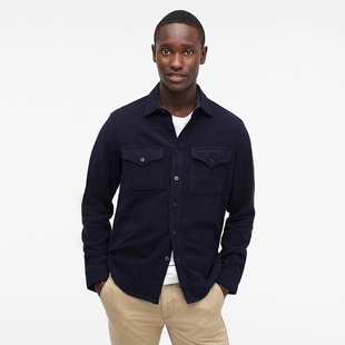 J.crew高端复古WB羊毛厚实CPO工装夹克外套式衬衫上衣男JCREW