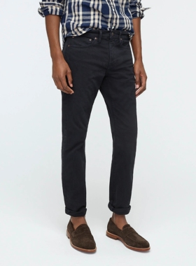 J.crew厚款11盎司水洗做旧484修身窄脚牛仔斜纹布休闲裤男JCREW