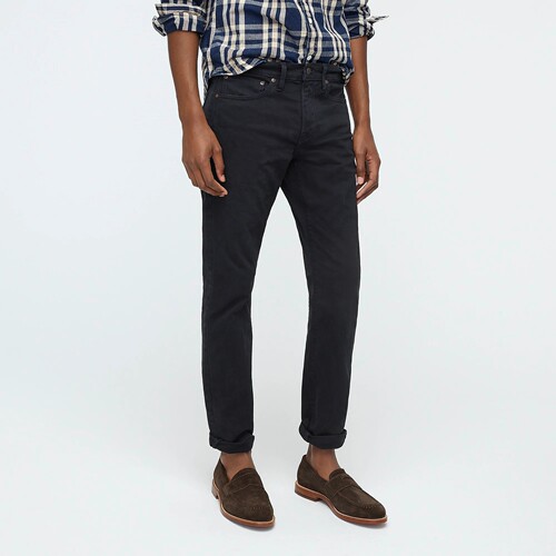 j.crew厚款11盎司水洗窄脚休闲裤