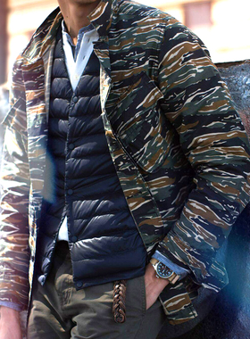 J.Crew虎皮纹迷彩轻量长袖夹克男藤原浩原宿风潮Jcrew高端复古WB