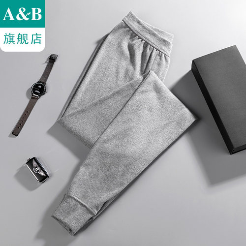 A＆Bab内衣男士秋裤薄款纯棉高腰打底保暖棉毛裤旗舰店官网T007 - 封面