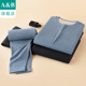 8117 秋衣秋裤 ab保暖内衣秋冬男羊毛蚕丝圆领保暖套装 弹力舒适男士