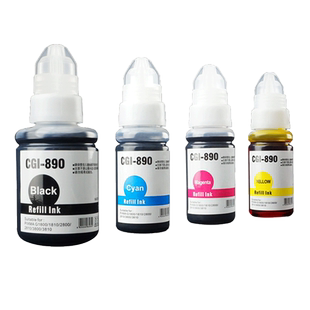 WonderTec适用G2800墨水canonG3000墨水 佳能G1810连供墨水G1800 G2810佳能打印机墨水gi890黑色 彩色 套装
