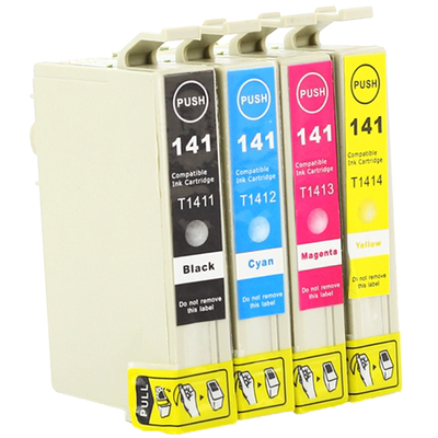 适用爱普生T1411黑色墨盒ME33墨盒ME330打印机墨盒EPSON ME350 ME620F彩色照片打印机960FWD 900WD T141墨水