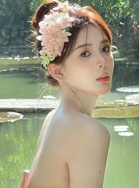 云南傣族头花舞蹈头饰泰国民族风手工发饰演出服装配饰影楼拍照款