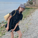 盐甜系穿搭薄款牛仔衬衫套装女夏季新款休闲显瘦小个子短裙两件套，女装套装/套裙，浙宝157（原165A）