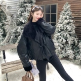 【现货】90白鸭绒羊羔毛皮毛一体羽绒服外套157-3333-P285K428，女装羽绒服，浙宝157（原165A）