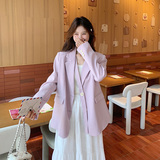 【现货】飘带紫粉色西装157-8732-P125-K178，女装西装，浙宝157（原165A）