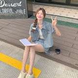 盐甜系穿搭薄款提花牛仔套装裙女夏新款设计感短袖衬衫显瘦两件套，女装套装/套裙，浙宝157（原165A）