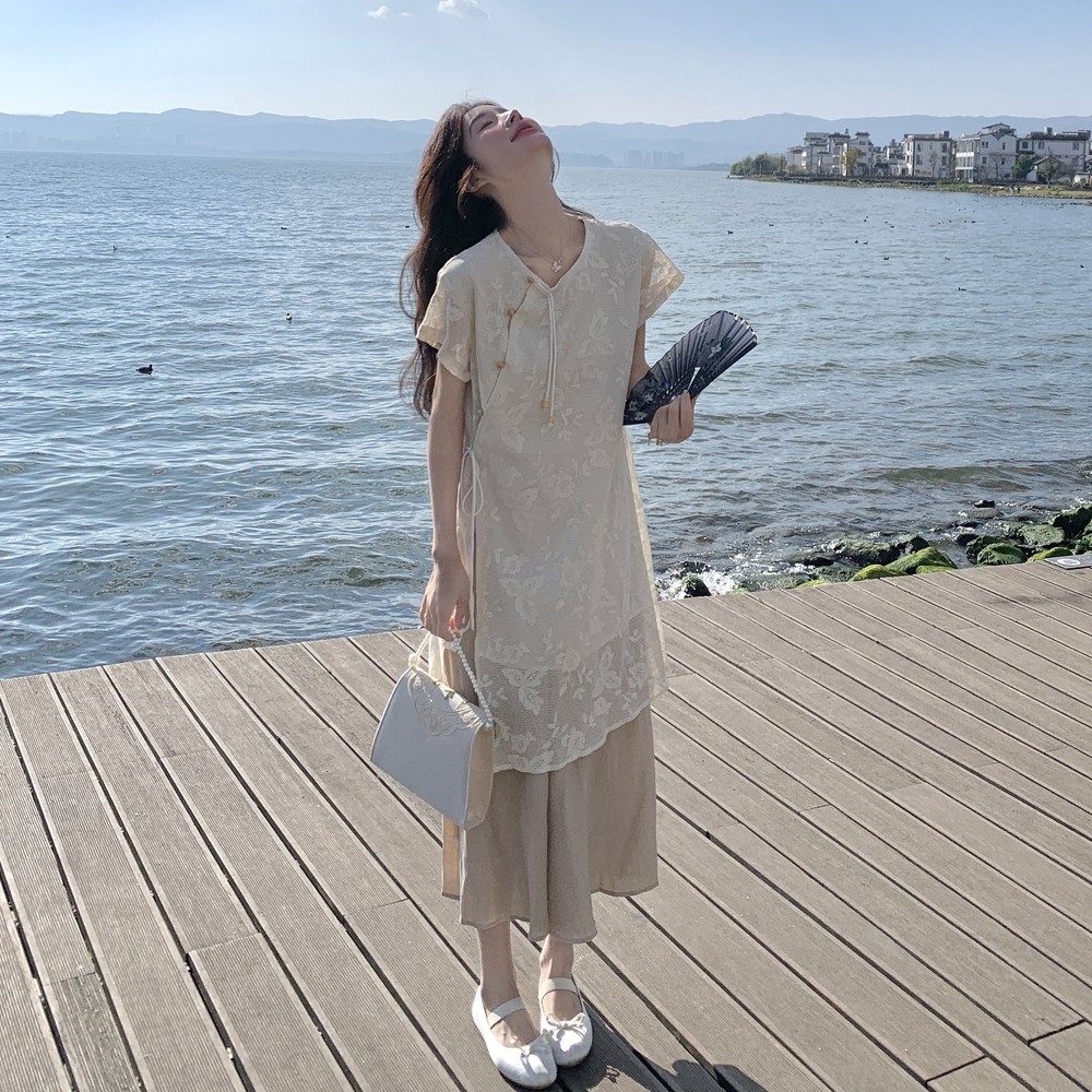 新中式国风刺绣上衣半身裙套装女夏甜美优雅爆款高级感超火两件套,女装套装/套裙,浙宝157（原165A）