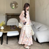 多巴胺少女碎花套装裙女2025夏季新款甜美背心半身裙小个子两件套，女装套装/套裙，浙宝157（原165A）