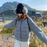 【现货】90白鸭绒针织拼接立领假两件羽绒服157-3309-P295K448，女装羽绒服，浙宝157（原165A）