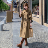 气质英伦风卡其色风衣外套2025秋季新款法式中长版设计感淡人外套，男装风衣，浙宝157（原165A）