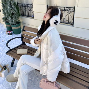 【现货】90白鸭绒小香风设计感拼接亮片羽绒服 157-3322-P325K488图片
