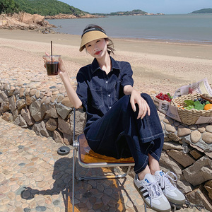 薄款休闲牛仔裙女2025夏季新款慵懒风简约时尚显瘦减龄