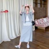 2025夏装新款蕾丝拼接卫衣+开叉半裙套装157-9063-P155-K228，女装套装/套裙，浙宝157（原165A）