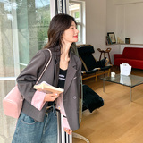 【现货】盘扣撞色拼接小西装157-8609-P125-K178，女装西装，浙宝157（原165A）