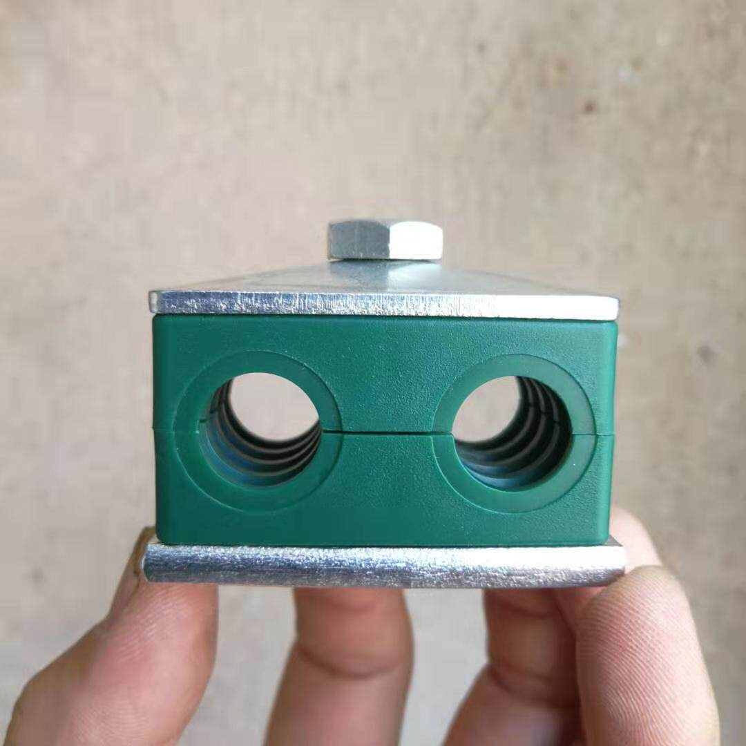 重型塑料单双孔管夹 船用液压管夹 塑料管夹管卡套管支架管用卡箍