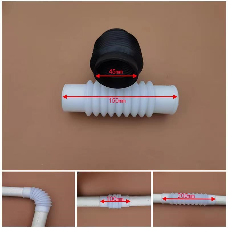 橡胶波纹管PVC管柔性接头排水管软连接50 75 90 T110下水管快接头