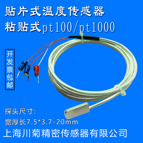 进口德国芯片粘贴式pt100铂热电阻 贴片温度传感器表面探头PT1000