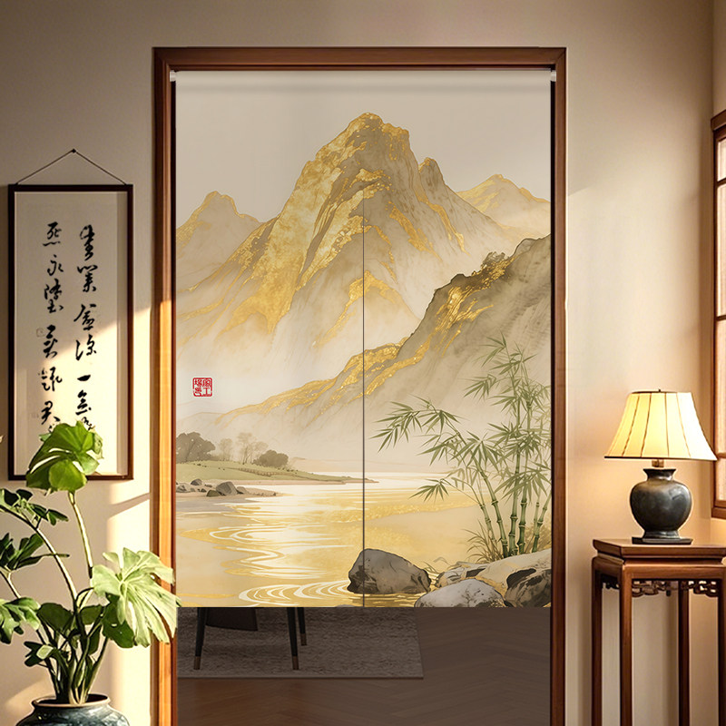 半截式门帘隔断帘卧室家用半帘厨房卫生间遮挡短帘入户布帘子定制