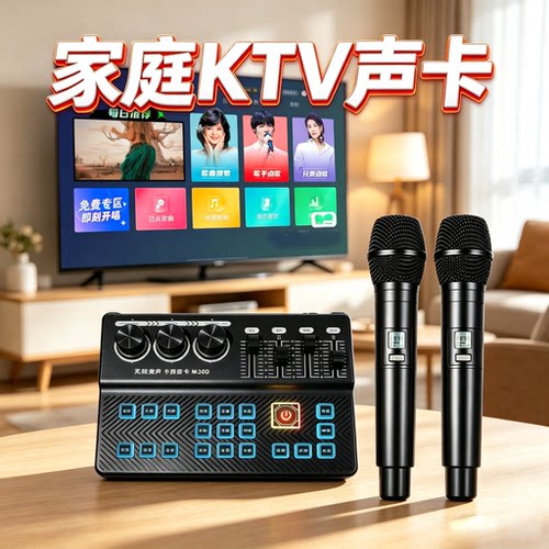 适用电视车载DSP无线声卡话筒