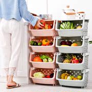 kệ để đồ bếp Kệ bếp sàn nhựa nhiều lớp giỏ đựng đồ chơi cung cấp bộ phận nhỏ lưu trữ trái cây và rau lưu trữ giỏ - Trang chủ kệ để chén
