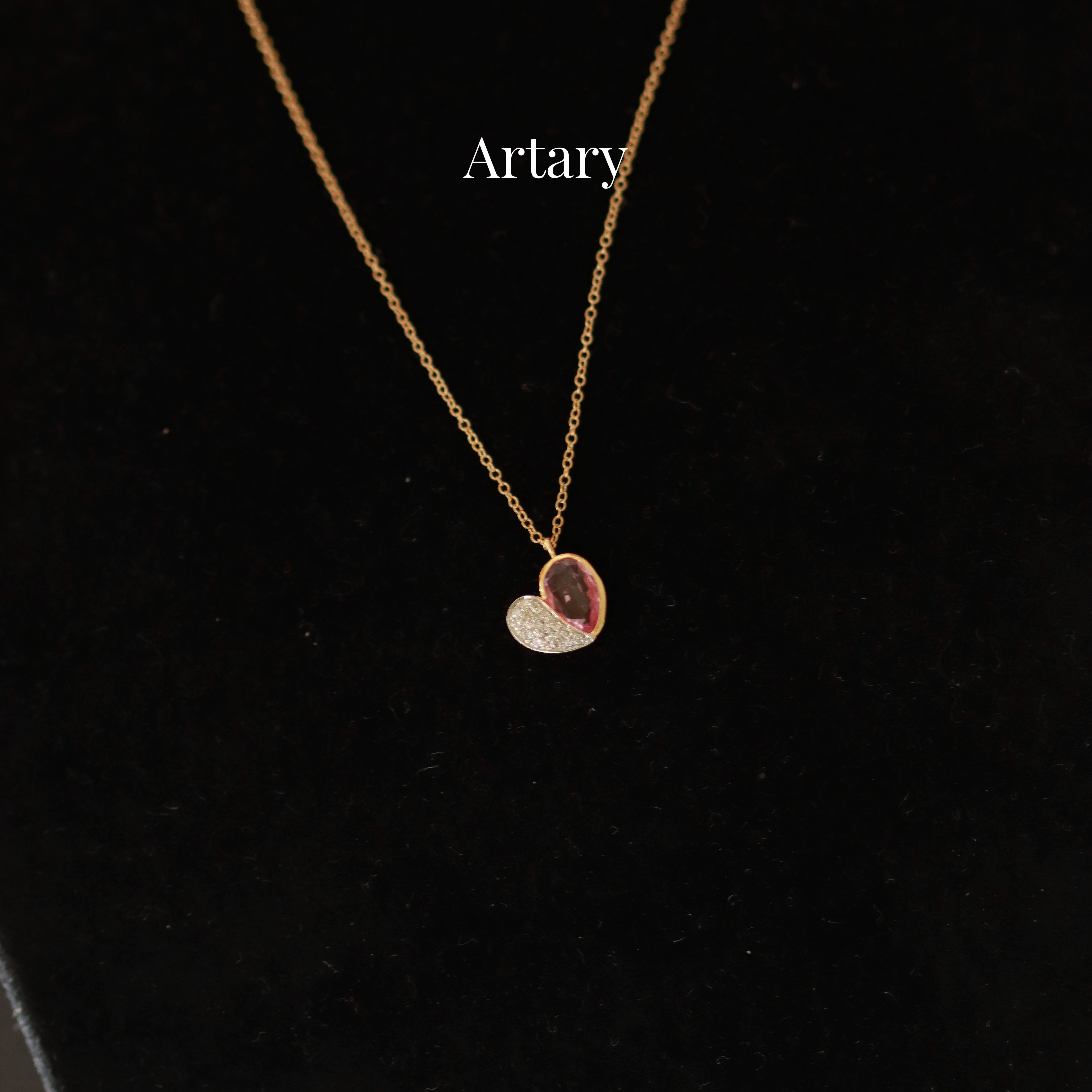 Artary18k天然钻石天然彩宝首饰