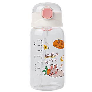 带刻度玻璃吸管水杯女夏季网红杯子高颜值学生耐高温少女心吸管杯