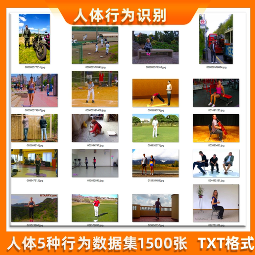 人体五种行为数据数据集yolo格式txt标签1500张目标检测yolov5