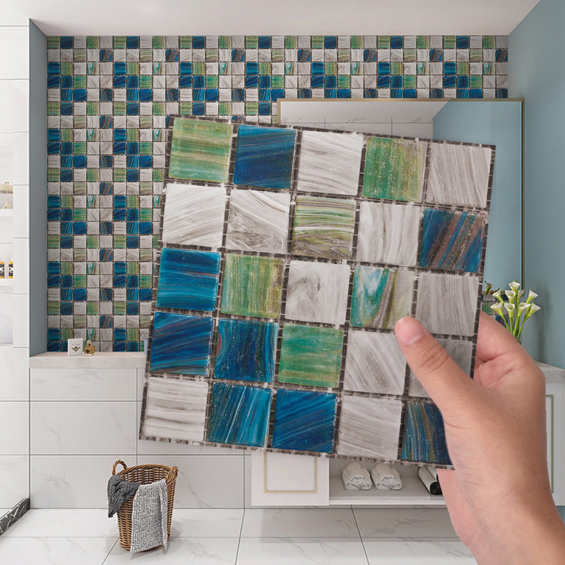自粘卫生间墙面仿瓷砖贴纸马赛克背景壁纸店面装修翻新防水墙贴