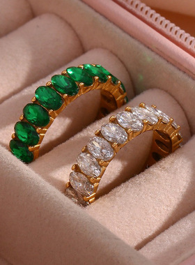 英国george melis欧美ins时尚小众轻奢设计流行指环女椭圆鹅蛋