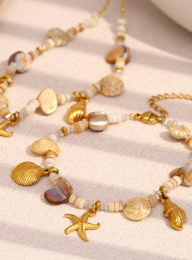 英国george melis欧美时尚气质复古高级感小众手链镀18k金海洋