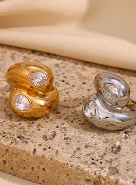 英国george melis欧美时尚气质小众设计款个性手饰镀18k金双头