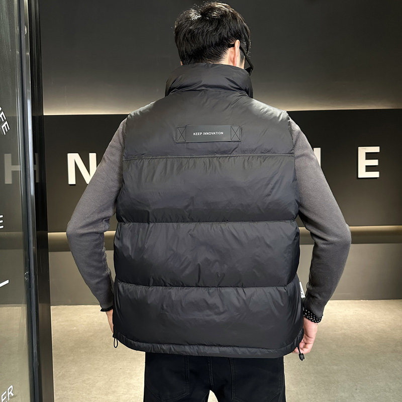 高端潮牌立领羽绒马甲男士秋冬潮