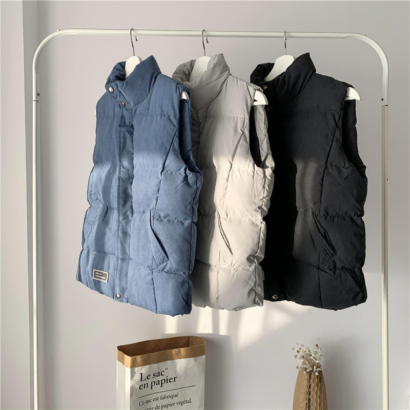 男士马甲秋冬季羽绒棉背心坎肩马夹青年无袖夹克外套潮流休闲高档